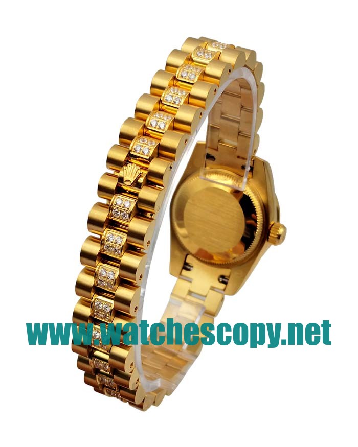 UK 26 MM Cheap Rolex Lady-Datejust 179158 Fake Watches With Diamonds Dials For Sale