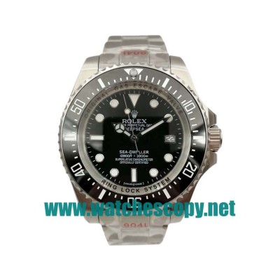 UK 44 MM Cheap Rolex Sea-Dweller Deepsea 116660 Fake Watches With Black Dials For Sale