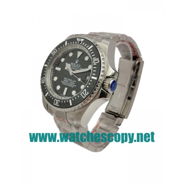 UK 44 MM Cheap Rolex Sea-Dweller Deepsea 116660 Fake Watches With Black Dials For Sale