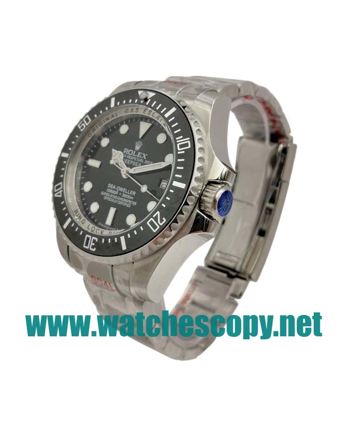 UK 44 MM Cheap Rolex Sea-Dweller Deepsea 116660 Fake Watches With Black Dials For Sale