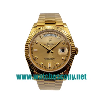 UK Perfect Replica Rolex Day-Date II Watches With Yellow Gold Cases For Sale