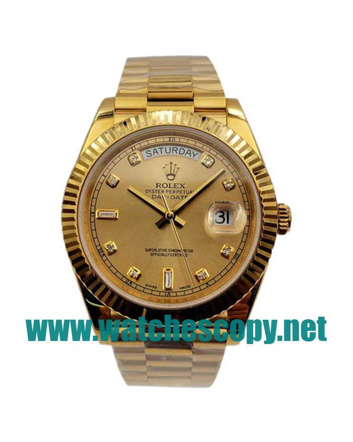 UK Perfect Replica Rolex Day-Date II Watches With Yellow Gold Cases For Sale