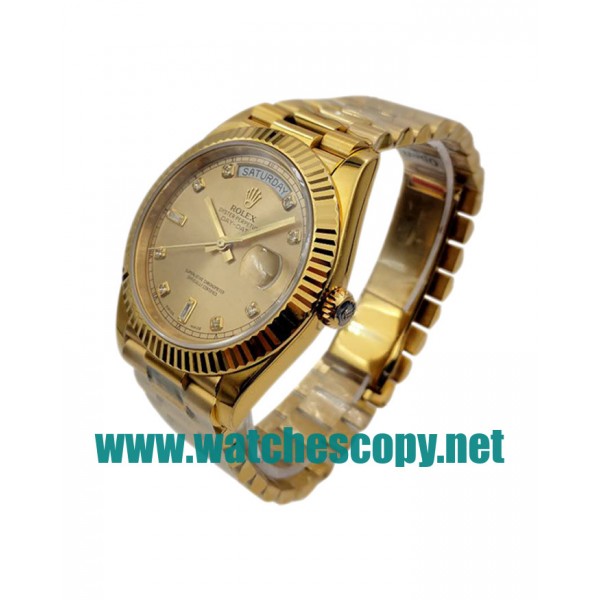 UK Perfect Replica Rolex Day-Date II Watches With Yellow Gold Cases For Sale