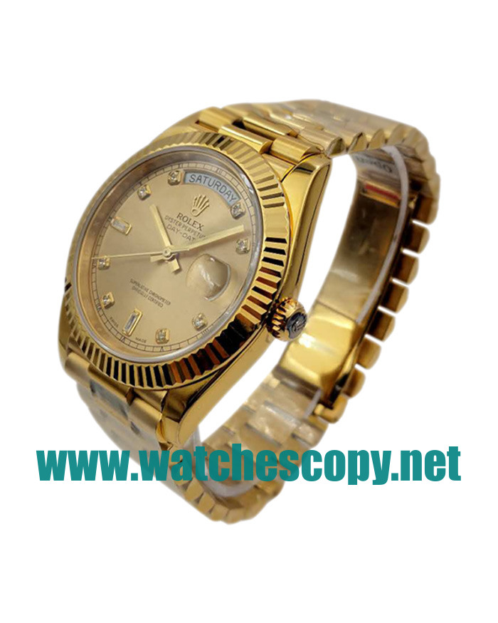 UK Perfect Replica Rolex Day-Date II Watches With Yellow Gold Cases For Sale