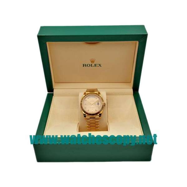 UK Perfect Replica Rolex Day-Date II Watches With Yellow Gold Cases For Sale