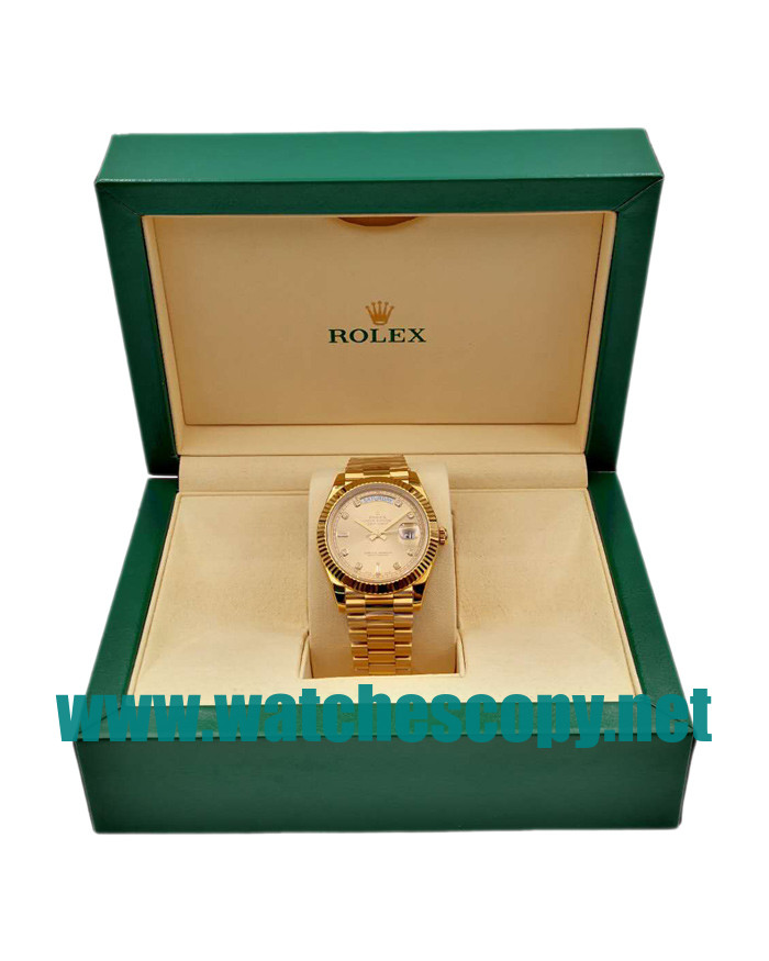 UK Perfect Replica Rolex Day-Date II Watches With Yellow Gold Cases For Sale