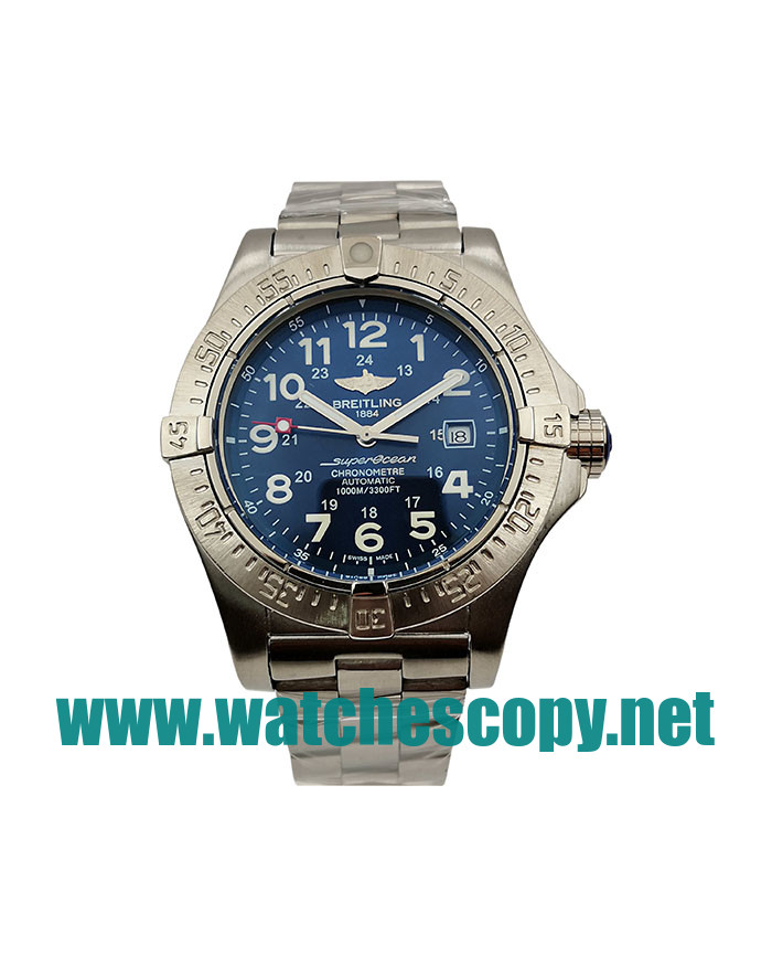 UK Best 1:1 Breitling Superocean A57035 Replica Watches With Blue Dials For Men