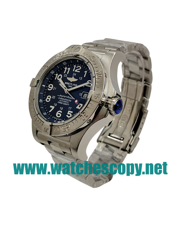 UK Best 1:1 Breitling Superocean A57035 Replica Watches With Blue Dials For Men