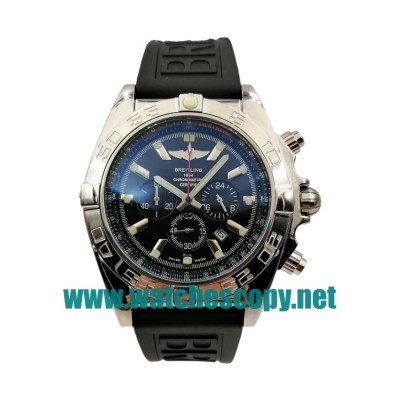 UK Best Quality Breitling Chronomat AB0110 Replica Watches With Black Dials For Men