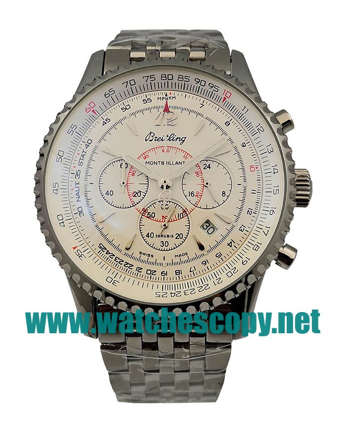 UK Top Quality Breitling Montbrillant A41330 Fake Watches With White Dials For Men