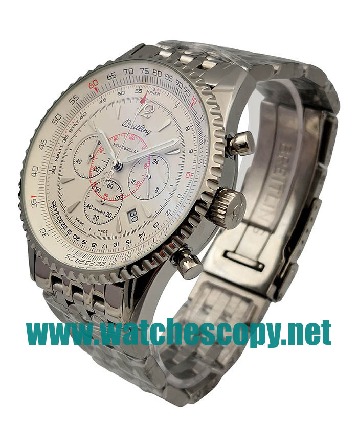UK Top Quality Breitling Montbrillant A41330 Fake Watches With White Dials For Men