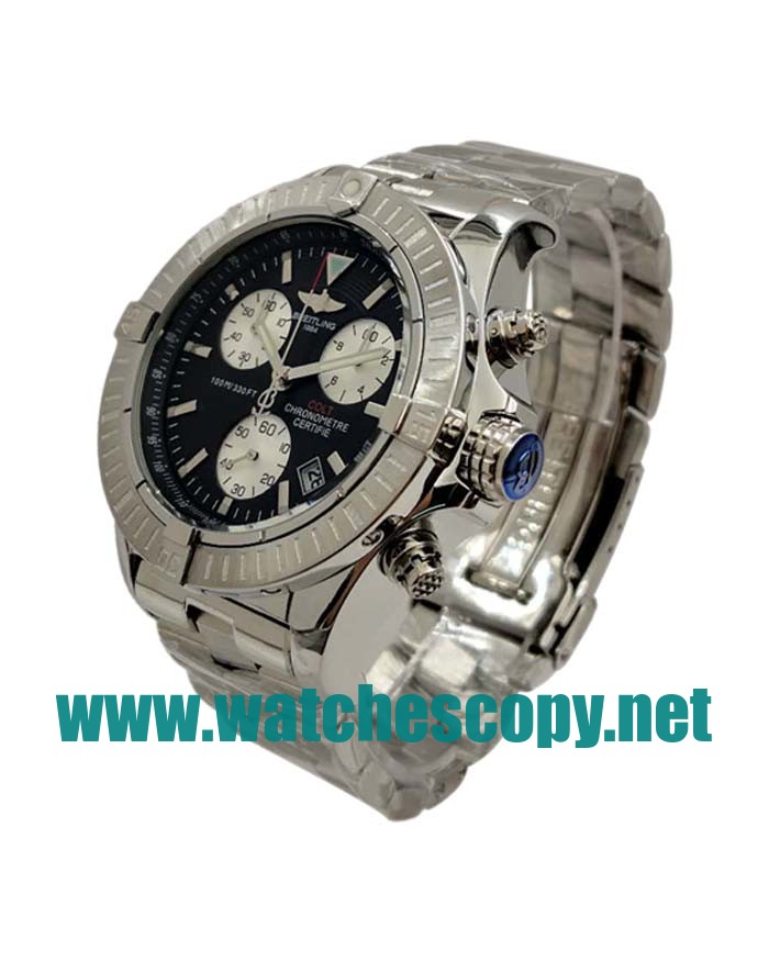 UK Cheap Breitling Colt A73350 Replica Watches With Black Dials For Men