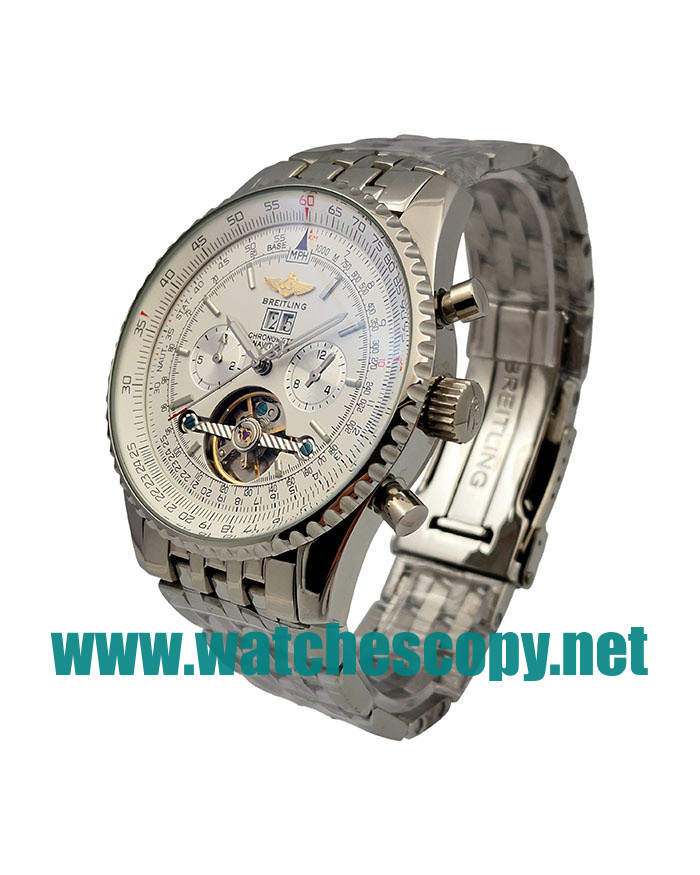 UK AAA Qualtiy Fake Breitling Navitimer World A24322 with White Dials For Men