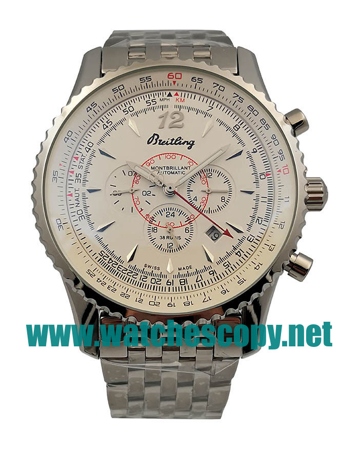 UK High Quality Breitling Montbrillant A41330 Fake Watches With White Dials For Men