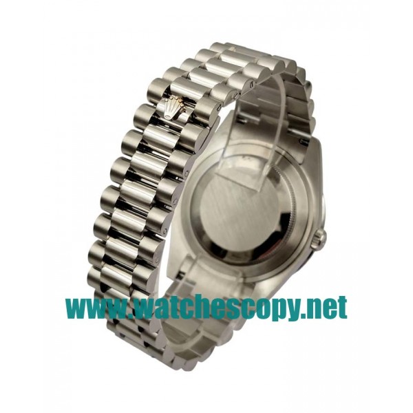 UK 41 MM Cheap Rolex Day-Date 118346 Fake Watches With White Dials For Sale
