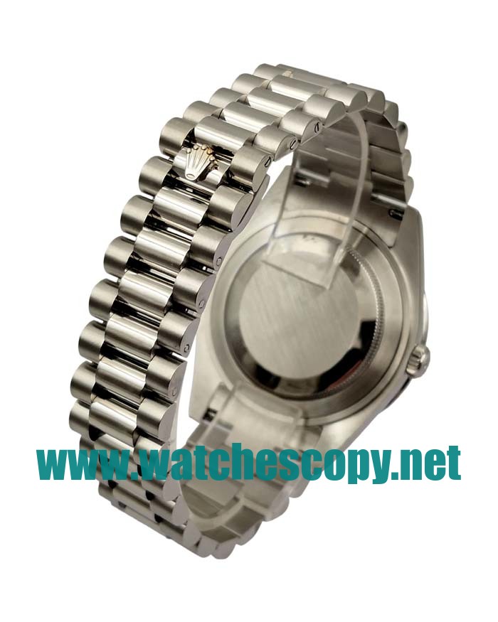 UK 41 MM Cheap Rolex Day-Date 118346 Fake Watches With White Dials For Sale
