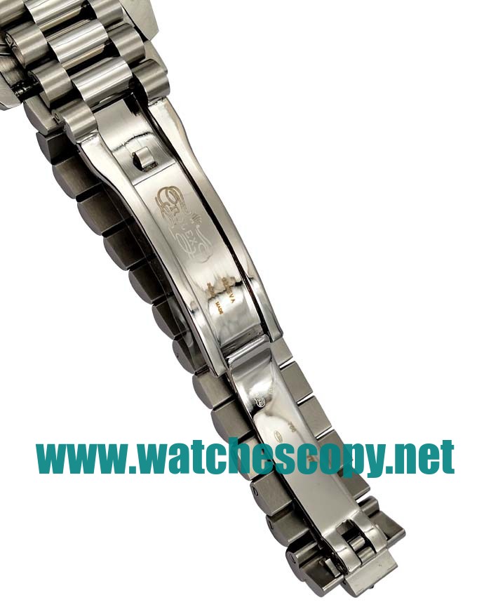 UK 41 MM Cheap Rolex Day-Date 118346 Fake Watches With White Dials For Sale