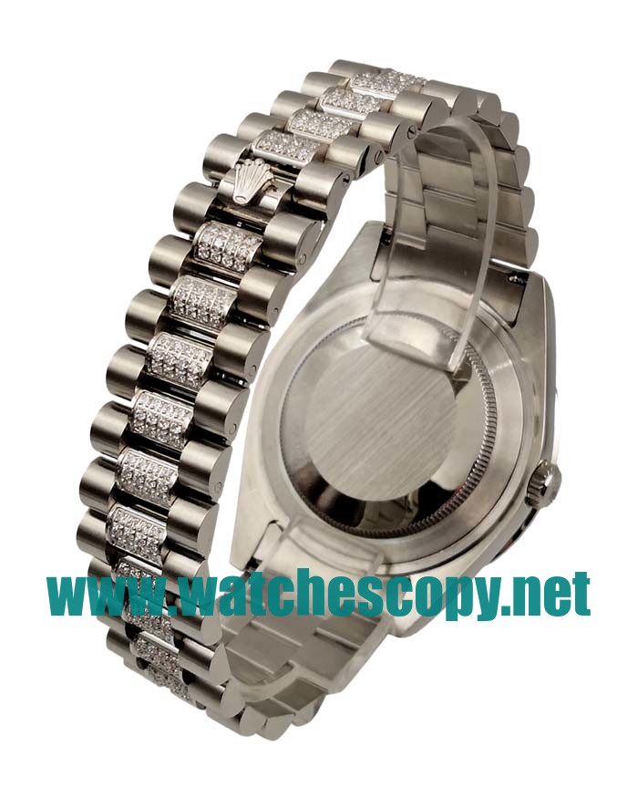UK High Quality Replica Rolex Day-Date 118346 - 41 MM Watches With Blue Dials