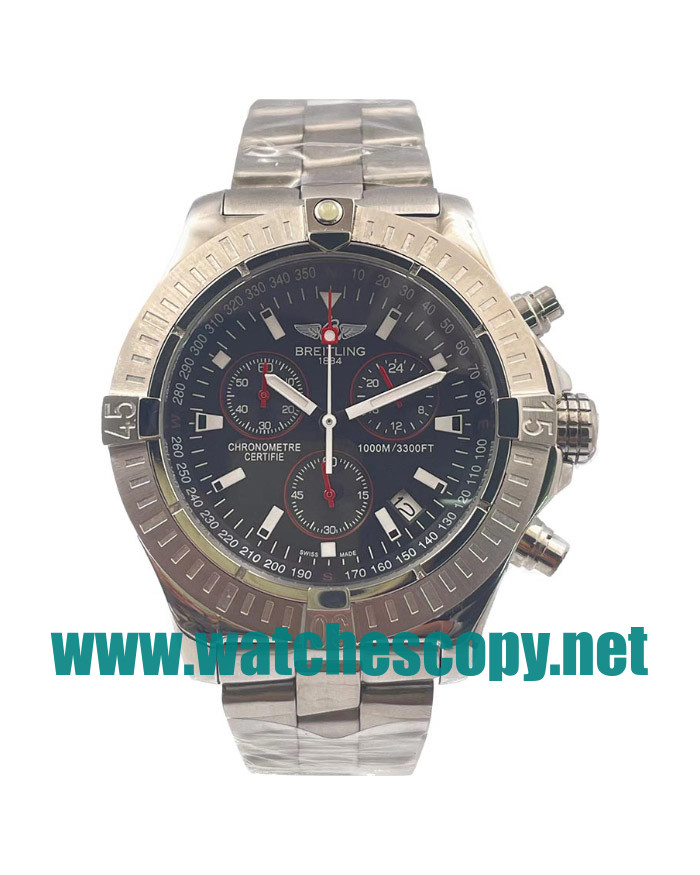 UK Best Quality Breitling Avenger Seawolf Chrono A73390 Replica Watches With Black Dials For Men