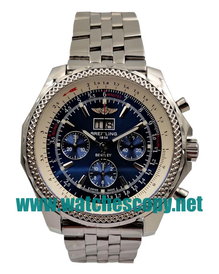 UK Swiss Movement Breitling Bentley 6.75 A44362 Replica Watches With Blue Dials For Sale