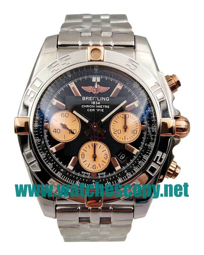 UK Top Quality Breitling Chronomat IB0110 Replica Watches With Black Dials For Men