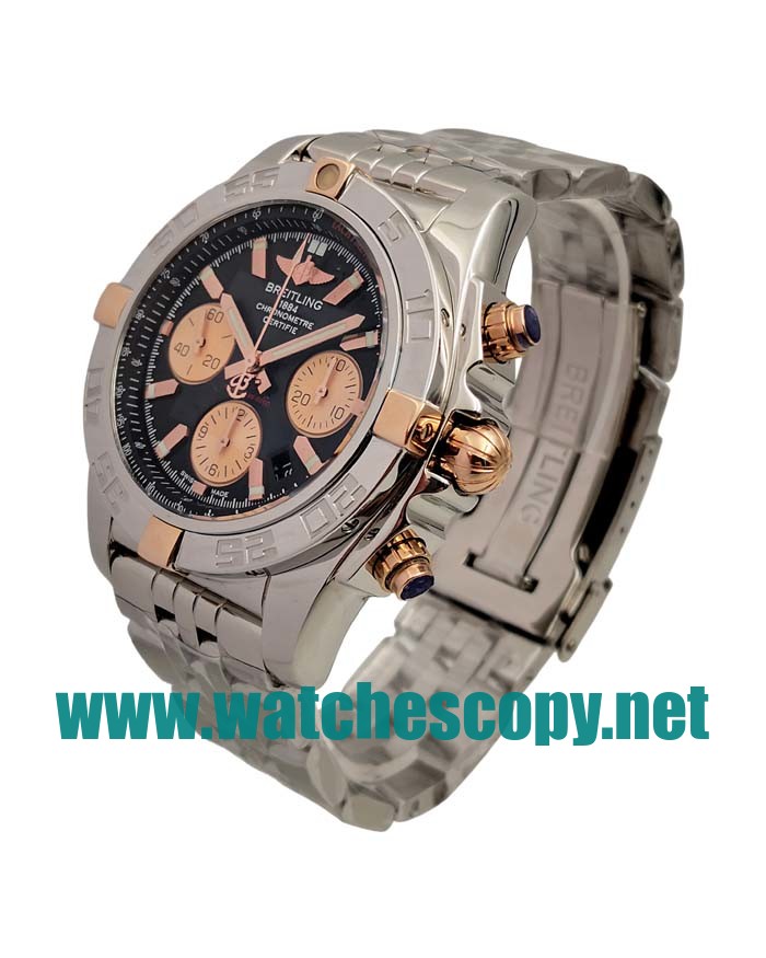 UK Top Quality Breitling Chronomat IB0110 Replica Watches With Black Dials For Men