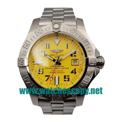 AAA Quality Breitling Avenger Seawolf A17331101I1A1 Replica Watches With Yellow Dials For Men