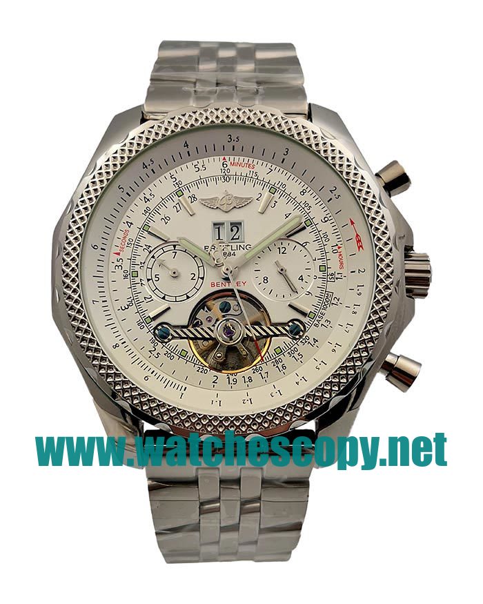 UK Cheap Breitling Bentley Mulliner Tourbillon Replica Watches With White Dials For Men