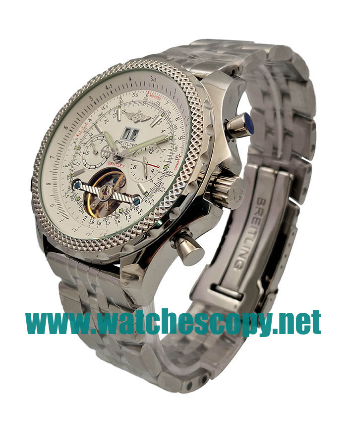UK Cheap Breitling Bentley Mulliner Tourbillon Replica Watches With White Dials For Men
