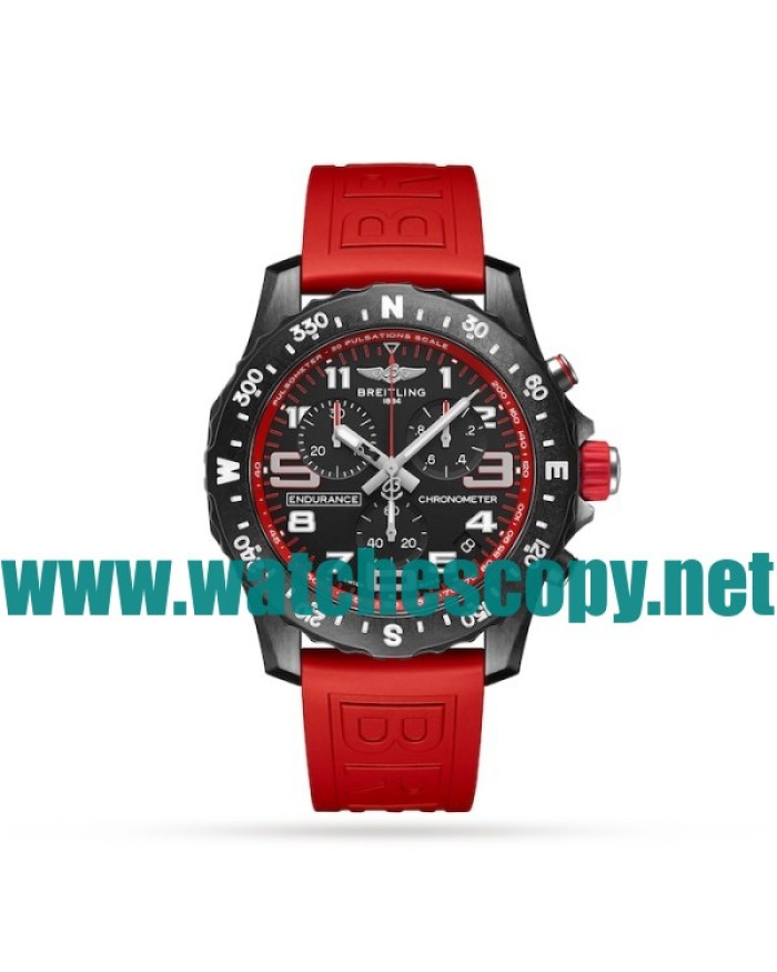 44 MM Black Dials Breitling Endurance Pro X82310D51B1S1 Fake Watches With Breitling Cases For Men