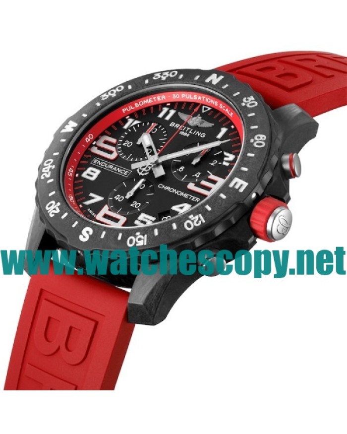 44 MM Black Dials Breitling Endurance Pro X82310D51B1S1 Fake Watches With Breitling Cases For Men