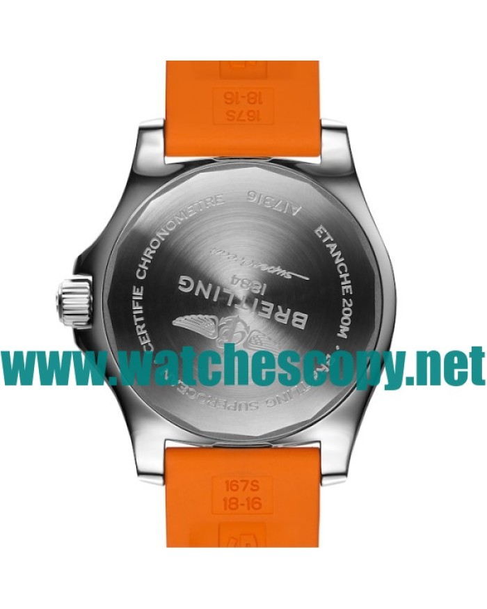 UK Best 1:1 Breitling Superocean A17316D71O1S1 Replica Watches With Orange Dials For Women