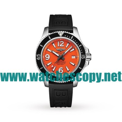UK High Quality Breitling Superocean  A17366D71O1S2 Fake Watches With Orange Dials For Men