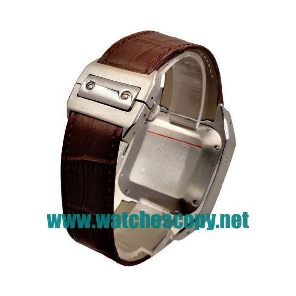 UK Replica Cartier Santos 100 W20090X8 Watches With Silver Dials For Men