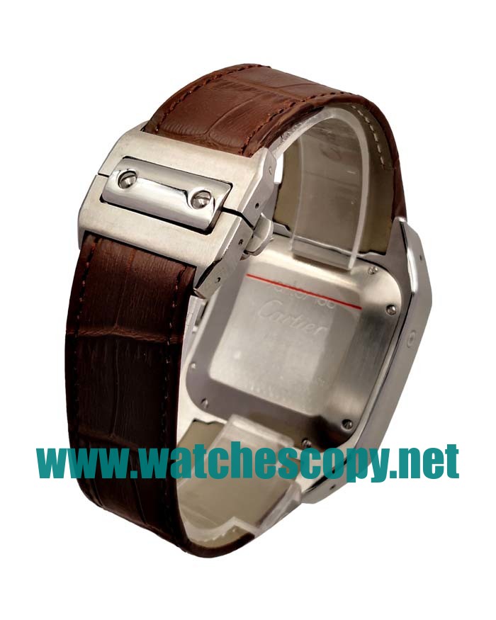 UK Replica Cartier Santos 100 W20090X8 Watches With Silver Dials For Men