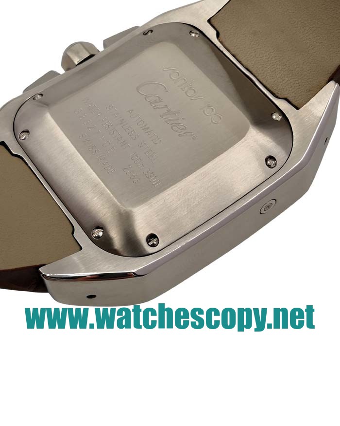 UK Replica Cartier Santos 100 W20090X8 Watches With Silver Dials For Men