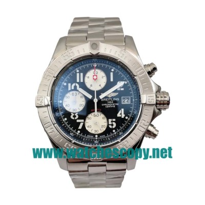 UK Cheap Breitling Super Avenger A13370 Replica Watches With Black Dials For Sale