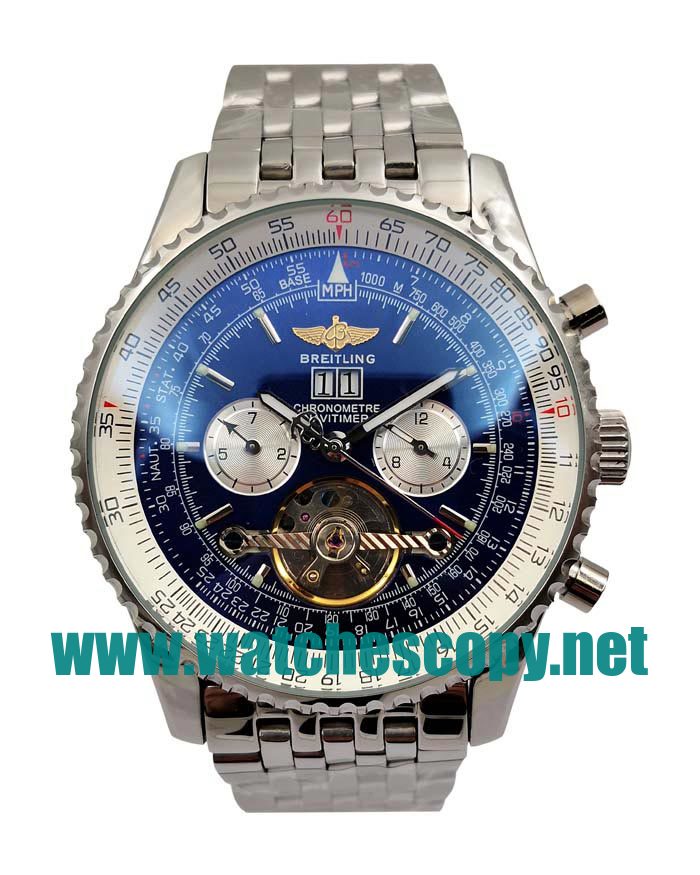 UK Cheap Breitling Navitimer World A24322 Replica Watches With Blue Dials For Men
