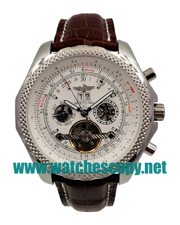 UK AAA Quality Breitling Bentley Mulliner Tourbillon Replica Watches With White Dials For Men