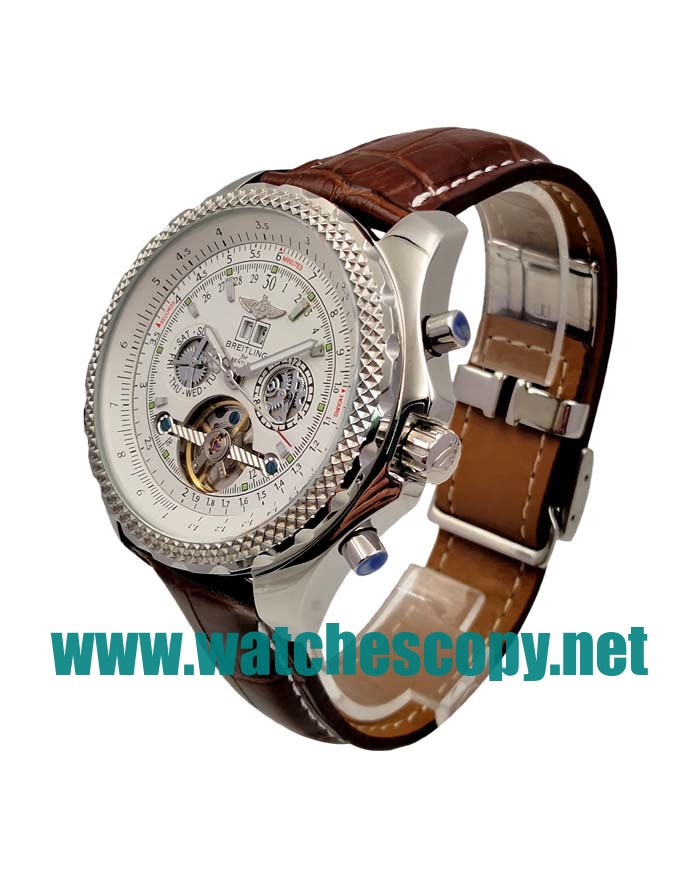 UK AAA Quality Breitling Bentley Mulliner Tourbillon Replica Watches With White Dials For Men