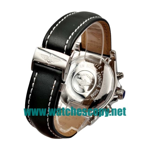 UK Best 1:1 Breitling Super Avenger A13370 Fake Watches With Black Dials For Men