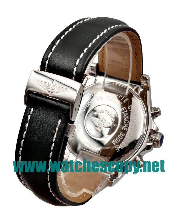 UK Best 1:1 Breitling Super Avenger A13370 Fake Watches With Black Dials For Men