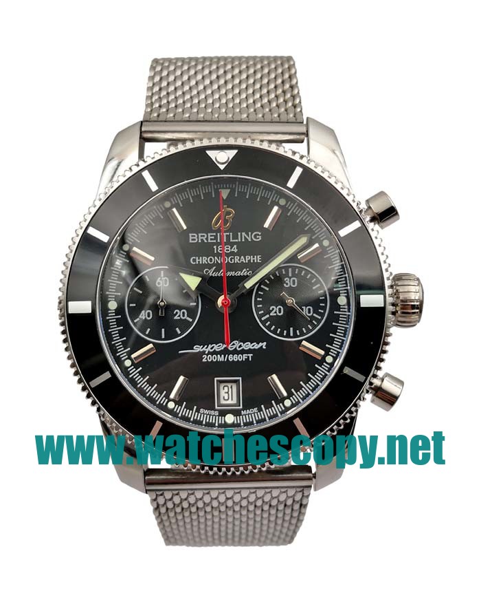UK Best Quality Breitling Superocean Heritage A23370 Fake Watches With Black Dials For Men