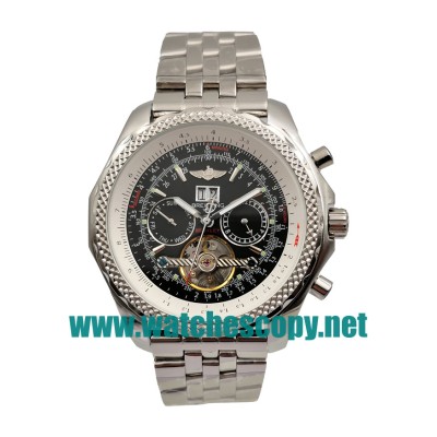 UK Best 1:1 Breitling Bentley Mulliner Tourbillon Fake Watches With Black Dials For Men