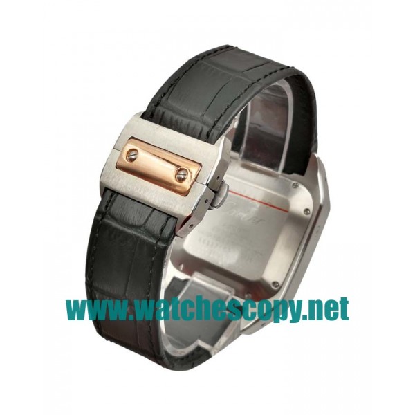 UK Swiss Made Replica Cartier Santos Watches With Silver Dials For Sale