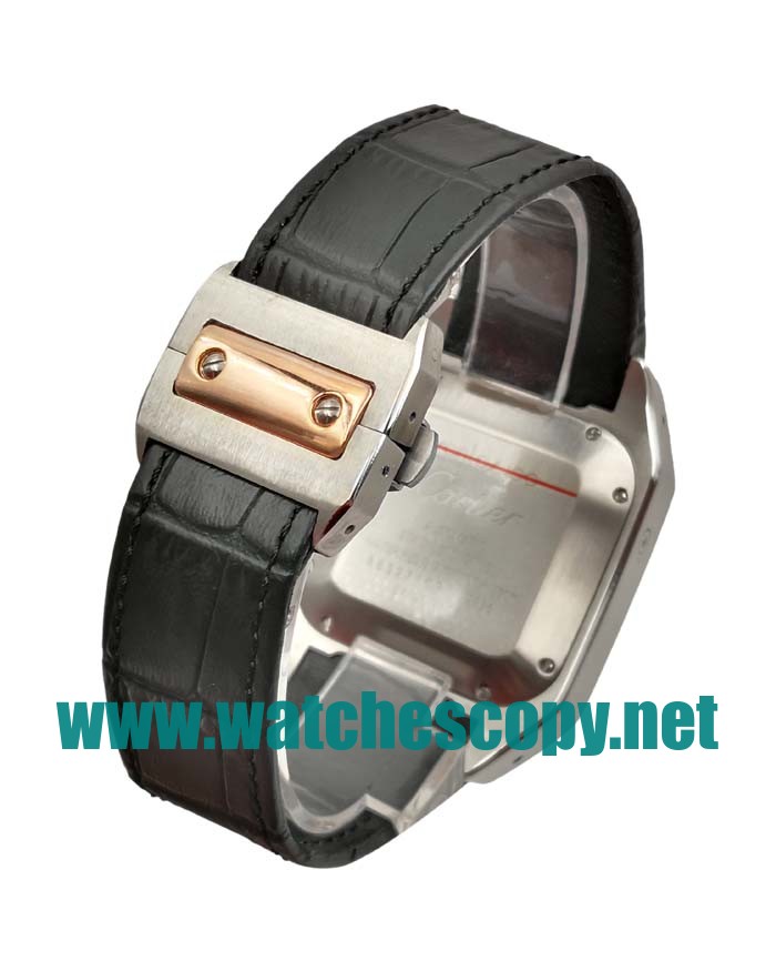 UK Swiss Made Replica Cartier Santos Watches With Silver Dials For Sale