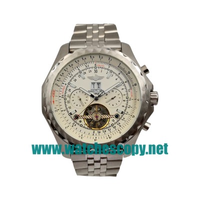 UK AAA Quality Breitling Bentley Mulliner Tourbillon Replica Watches With White Dials For Men