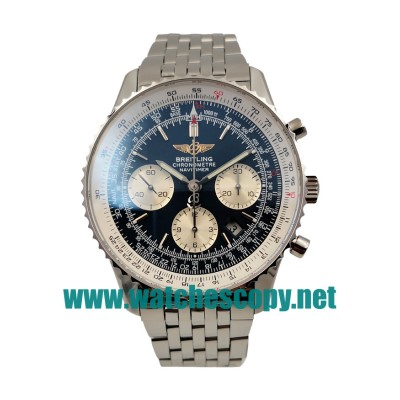 UK 42 MM Cheap Breitling Navitimer A23322 Replica Watches With Blue Dials For Men
