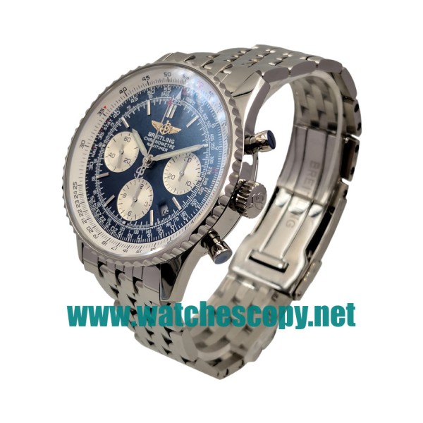 UK 42 MM Cheap Breitling Navitimer A23322 Replica Watches With Blue Dials For Men