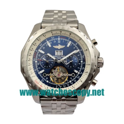 UK Best Quality Breitling Bentley Mulliner Tourbillon Replica Watches With Blue Dials For Men